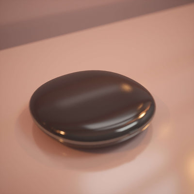 Black Compact Mirror with Light