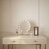 dressing table mirror with lights gold