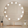 makeup vanity mirror with light sin gold