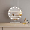 white hollywood mirror round