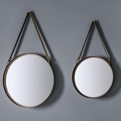 Metal Framed Marston Hanging Mirrors (Bronze-Set of 2)