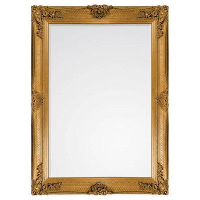 Hand Crafted Wood Framed Mirror-Gold