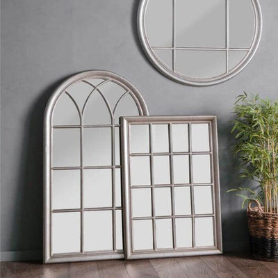 Window style Antique Silver Mirror