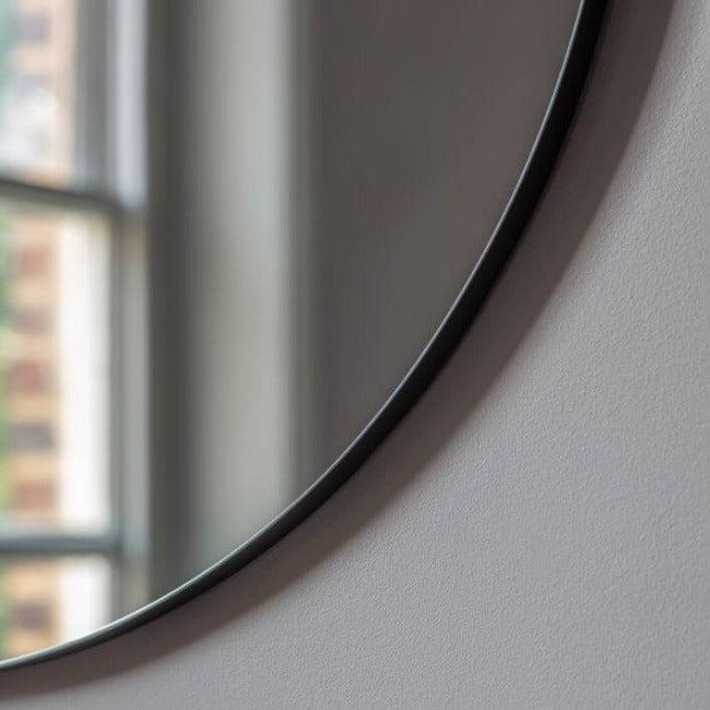 round wall mirror 80cm frameless thin